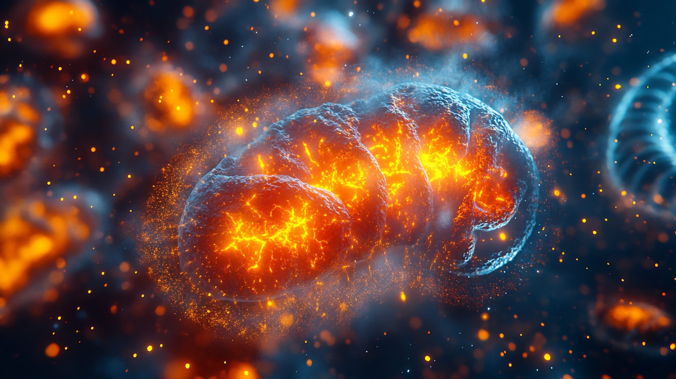 Mitochondria Producing Energy Inside Cells